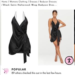 NWT PrettyLittleThing Halter Dress